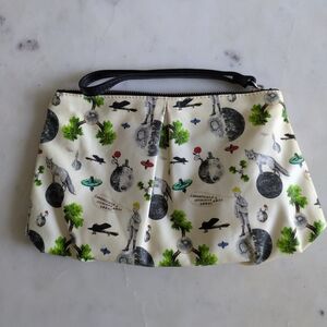 Stylish Cream Printed Women's Clutch